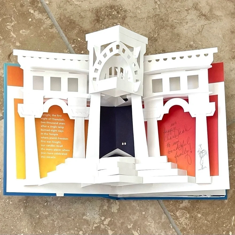Chanukah Lights Hard Cover Pop Up Book! - Picture 2 of 5